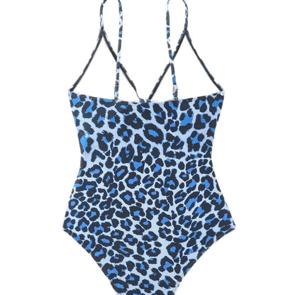 String Leopard Spaghetti One Piece Swimwear