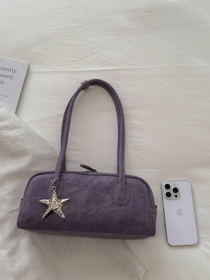Trendy City Simplistic Shoulder Bowling Bag with Star Pendant
