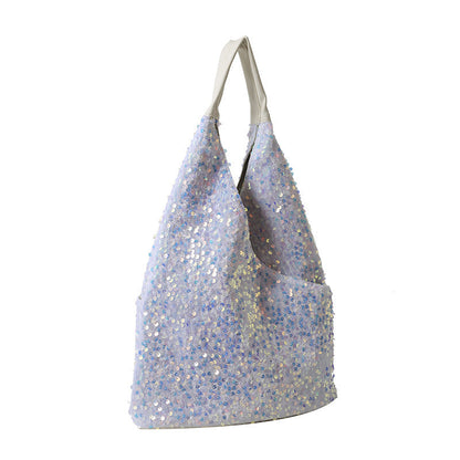 Trendy Women's PVC Sequined Shoulder Bag