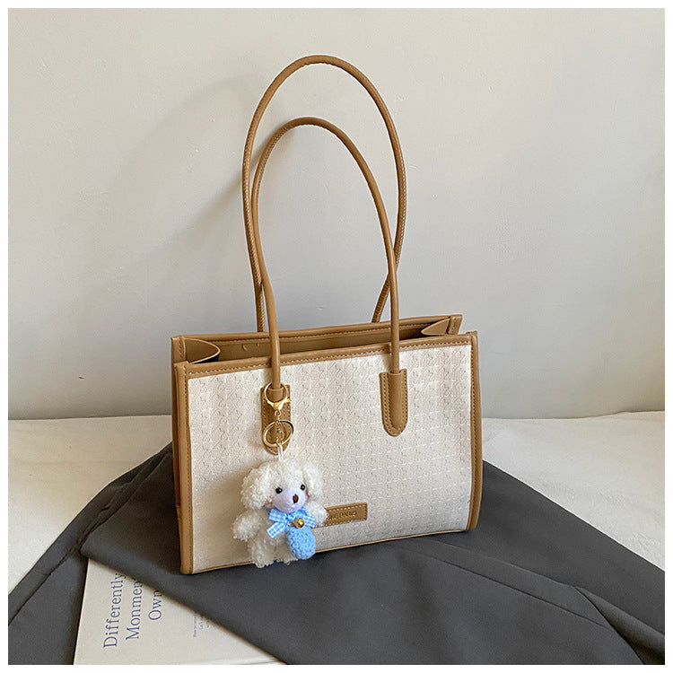 Large Capacity Houndstooth Tote Bag For Women Casual Stylish