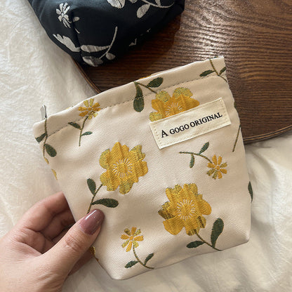 Sweet Floral Print Mini Coin Purse Wallets