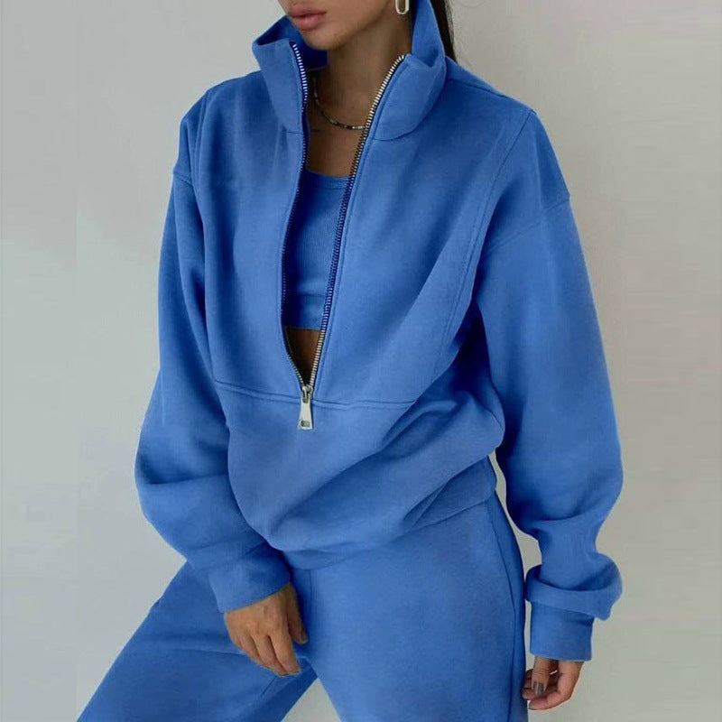 Trendy Casual Two-Piece Sweatshirt Set for Women