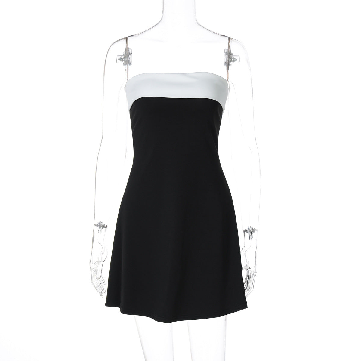 Color Block Sleeveless Bodycon Mini Dress
