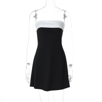 Color Block Sleeveless Bodycon Mini Dress