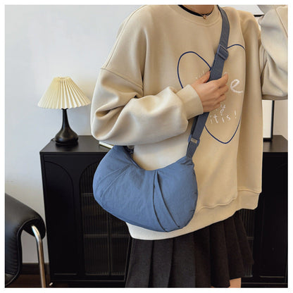 Minimalist Solid Color Dumpling Underarm Bag