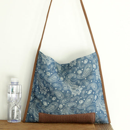 Cloth Bag Ethnic Style Women'S Bag Commuting One-Shoulder Canvas Bag Vintage Chinese Style Cloth Bag Bag Woman