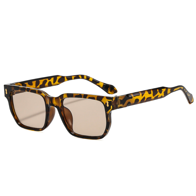 Trendy Square Retro Sunglasses UV400 Protection Outdoor Style