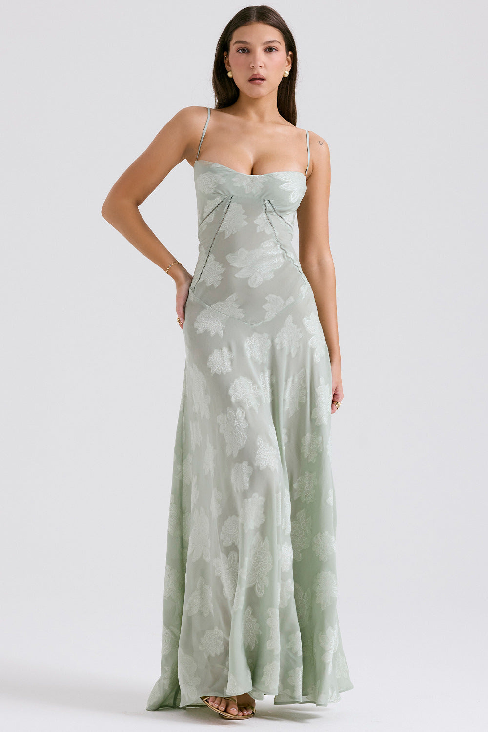 Backless String Tie Lace Sexy Long Dress