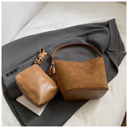 Retro Bucket Bag for Women Stylish Crossbody Purse