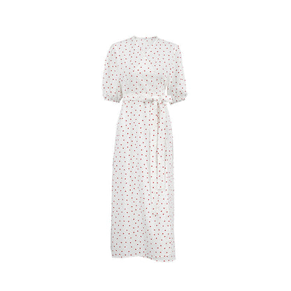 Bubble Sleeve Waist Tie Homewear Dress