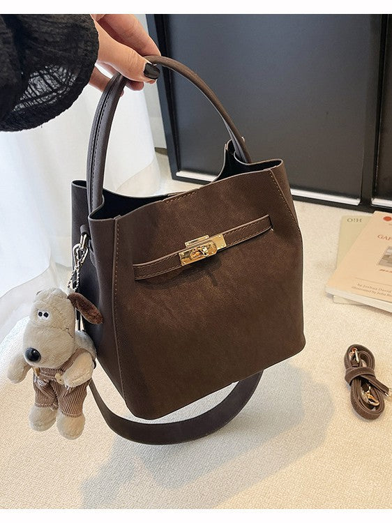 Elegant Vintage Bucket Bag Set for Work and Commuting
