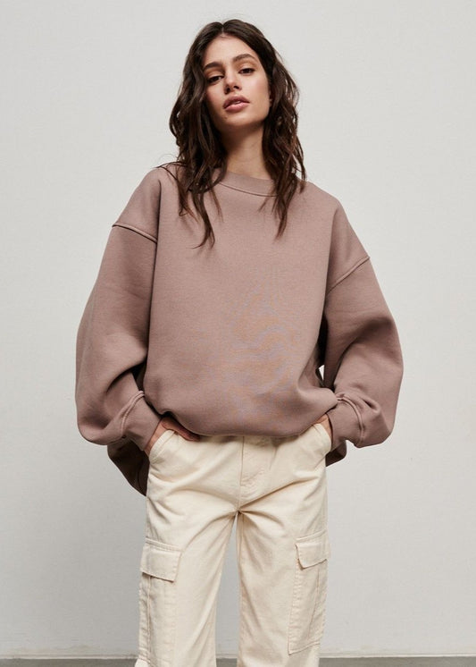 Oversized Cotton Sweatshirt Relaxed Streetwear