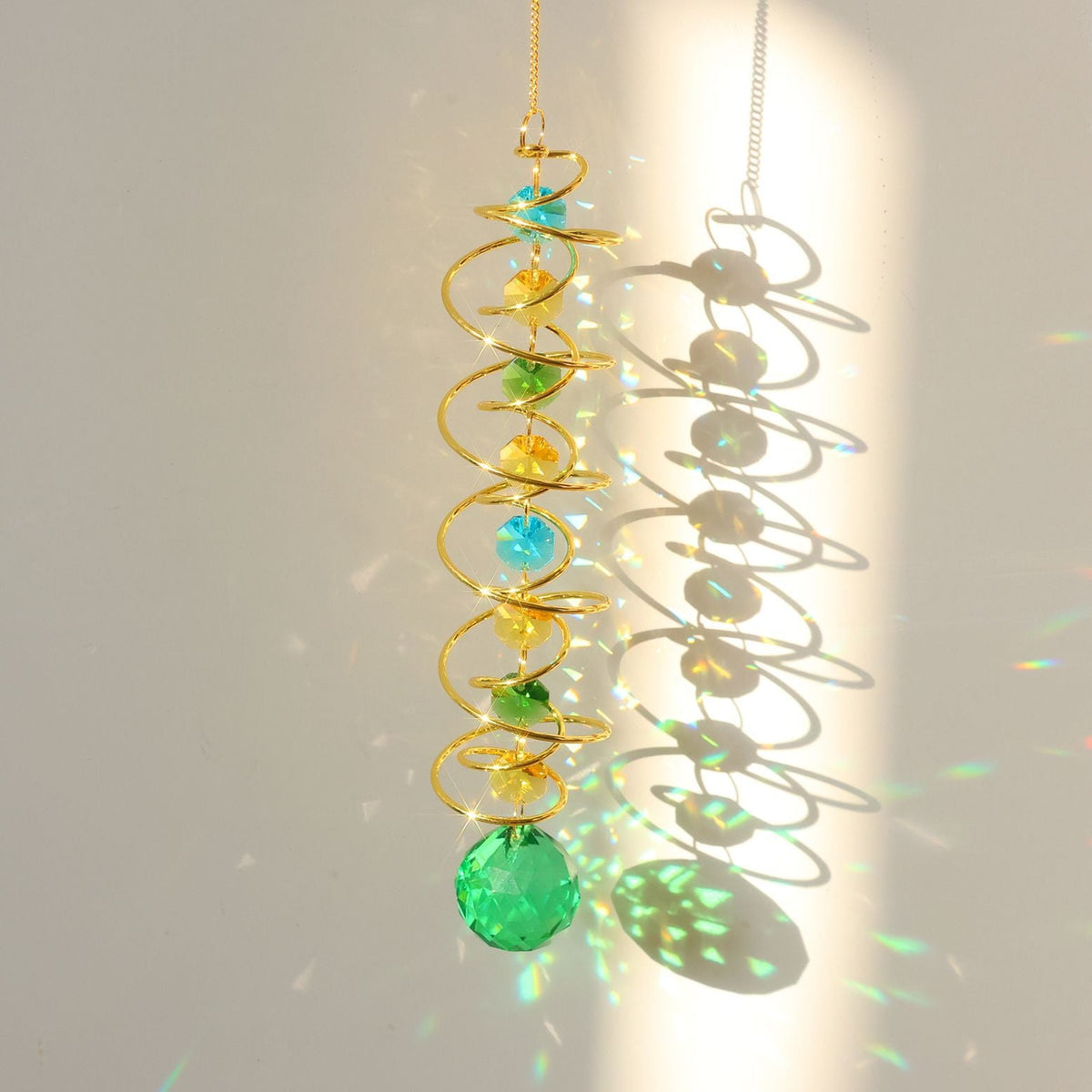 Rainbow Crystal Helical Suncatcher