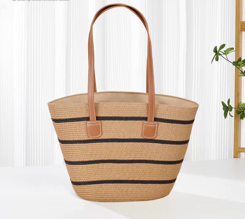 Women's Summer Straw Tote Bag Large Capacity Woven Shoulder Bag