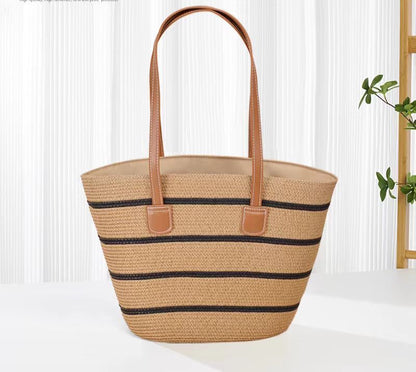 Women's Summer Straw Tote Bag Large Capacity Woven Shoulder Bag