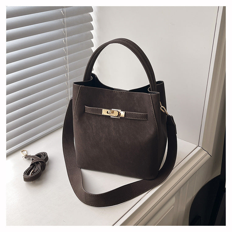 Elegant Vintage Bucket Bag Set for Work and Commuting
