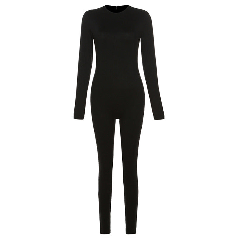 Sexy High-Waisted Jumpsuit With Zipper For Women