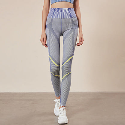 Seamless High-Stretch Fitness Pants Women'S High-Waist Tight-Fitting Hip Pants Training Yoga Pants Women