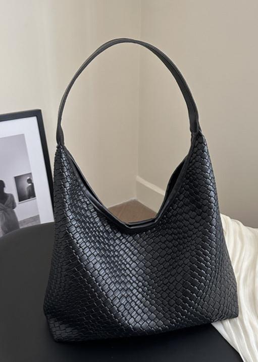 Woven Texture Hobo Shoulder Bag Soft Material