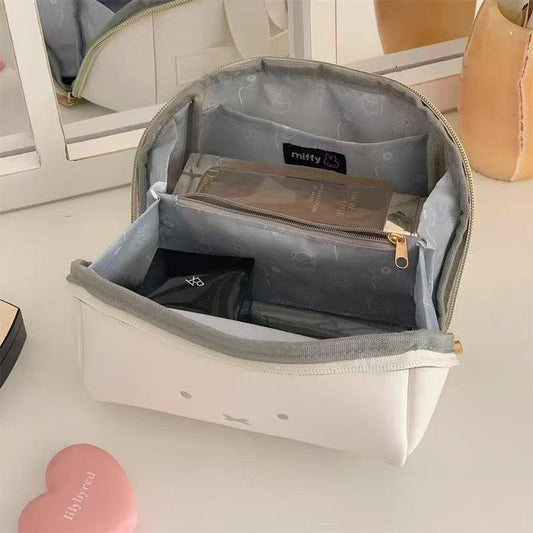 Brown Dog Handheld Makeup Bag Cute Design Multifunctional Storage Pouch