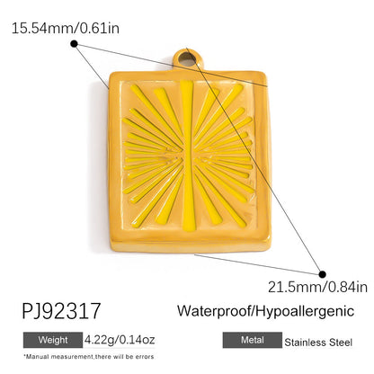 Stylish Ocean-Themed Stainless Steel DIY Pendant Heart Fish Charm