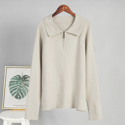Trendy Casual Polo Neck Knitted Sweater
