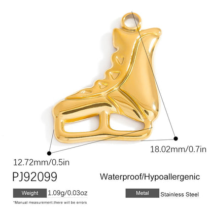 Stainless Steel DIY Enamel Pendant Accessories - 18K Gold Color Retention