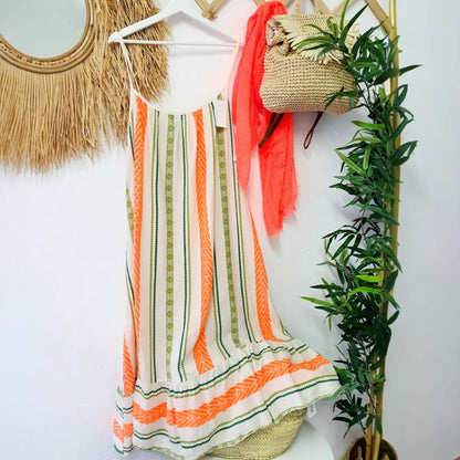 Bohemian Print Maxi Dress Lightweight Summer Casual Dress