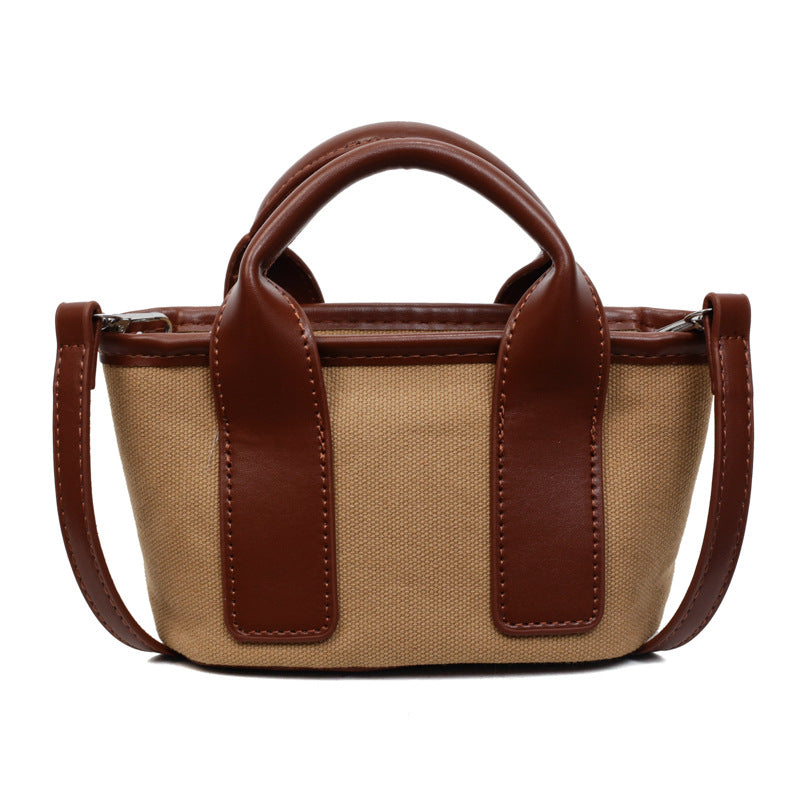 Trendy Color Block Canvas Tote Bags for Casual Commuting