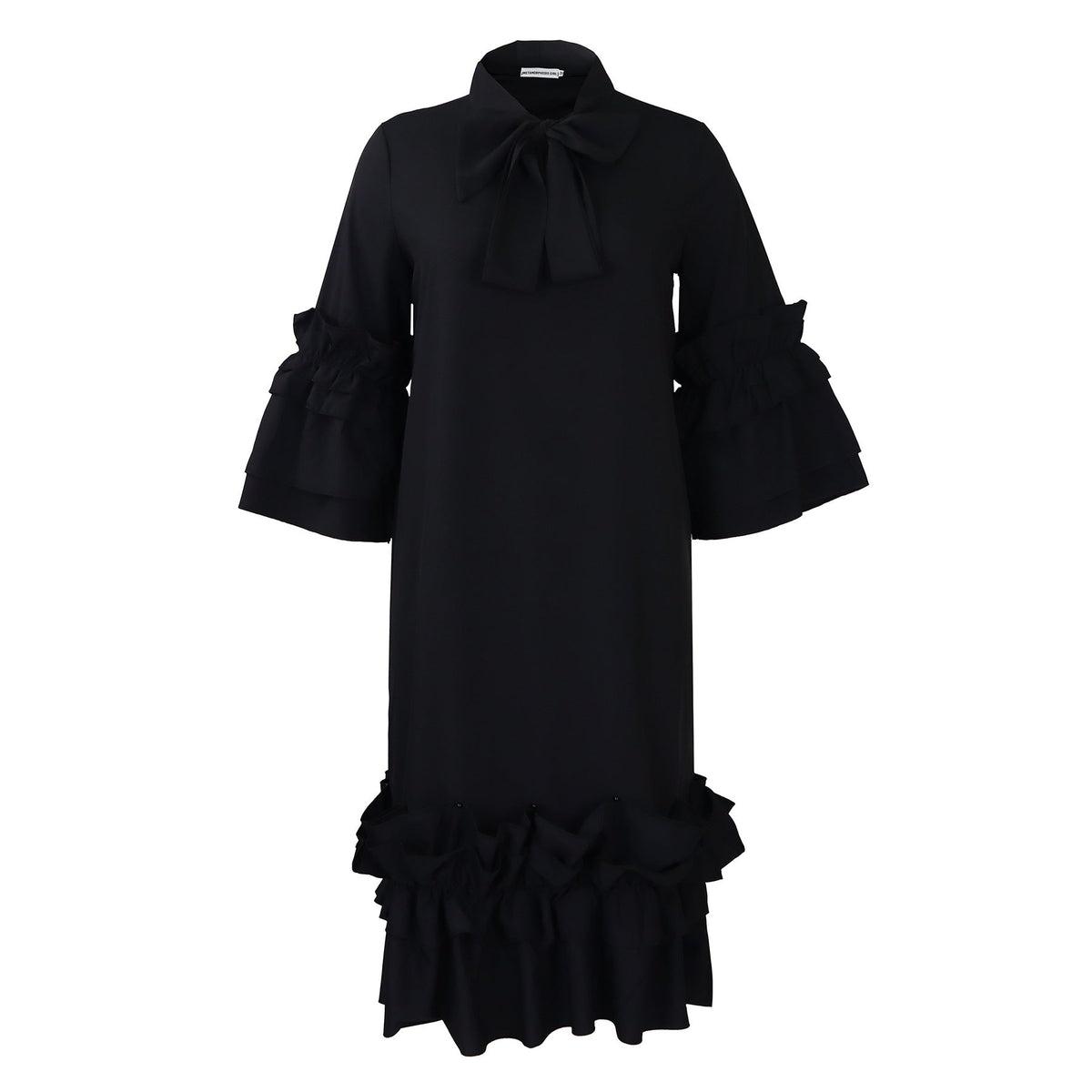 Fashionable Ruffle Sleeve Plus Size Casual Dress