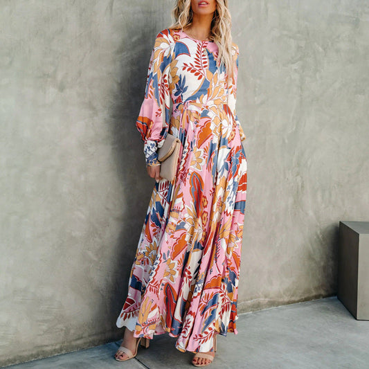 Plus Size Elegant Print Casual Dress