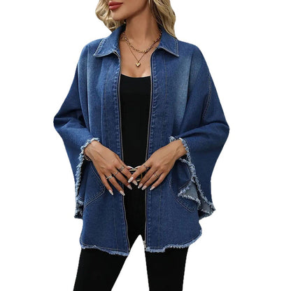 Trendy Loose Fit Denim Jacket For Women