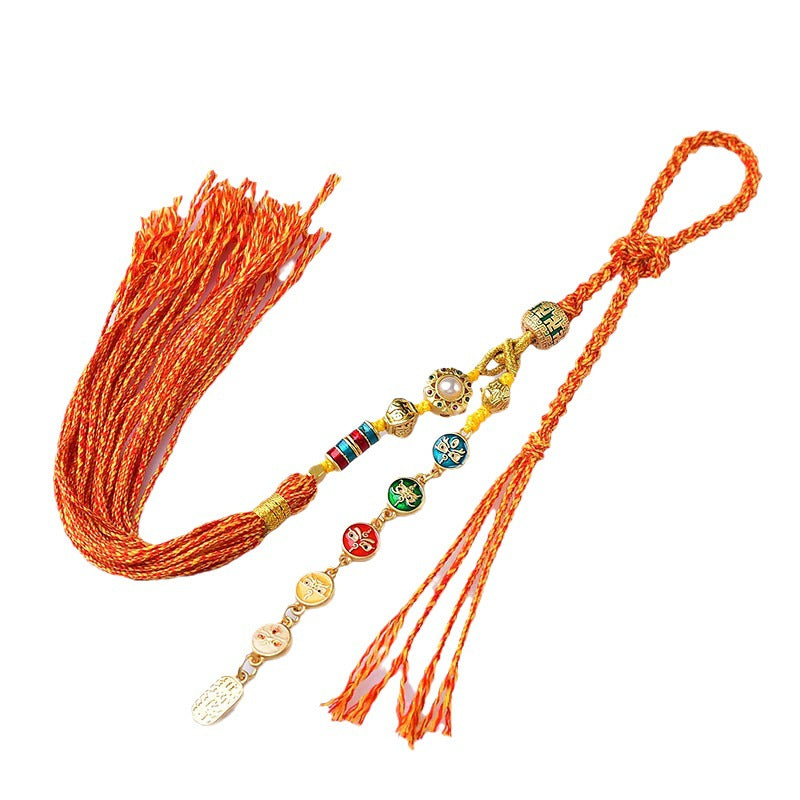 Hand-Woven Pendant Lanyard, Bag Lanyard Can Be Hung, Tangkazakiram Ethnic Style Retro