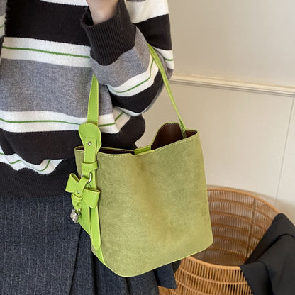 Retro Bucket Bag for Women Stylish Crossbody Purse