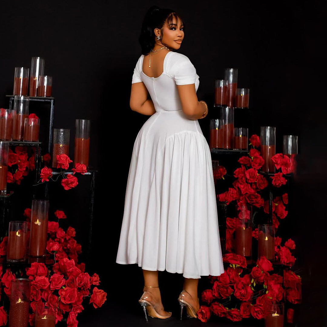 Elegant Plus Size Strapless Maxi Dress For Women