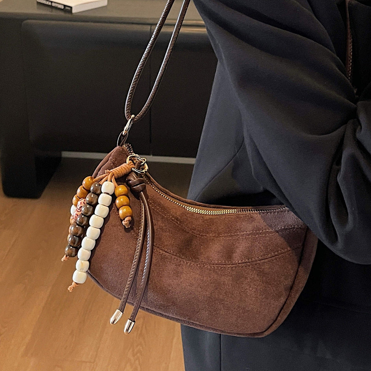 Vintage Style Shoulder Dumpling Bag for Women
