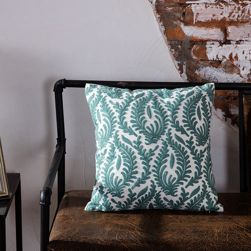 Towel Embroidered Cushion Cover Pillow Cover 45X45 Cotton Canvas Backrest Sofa Fresh Nordic Fashion