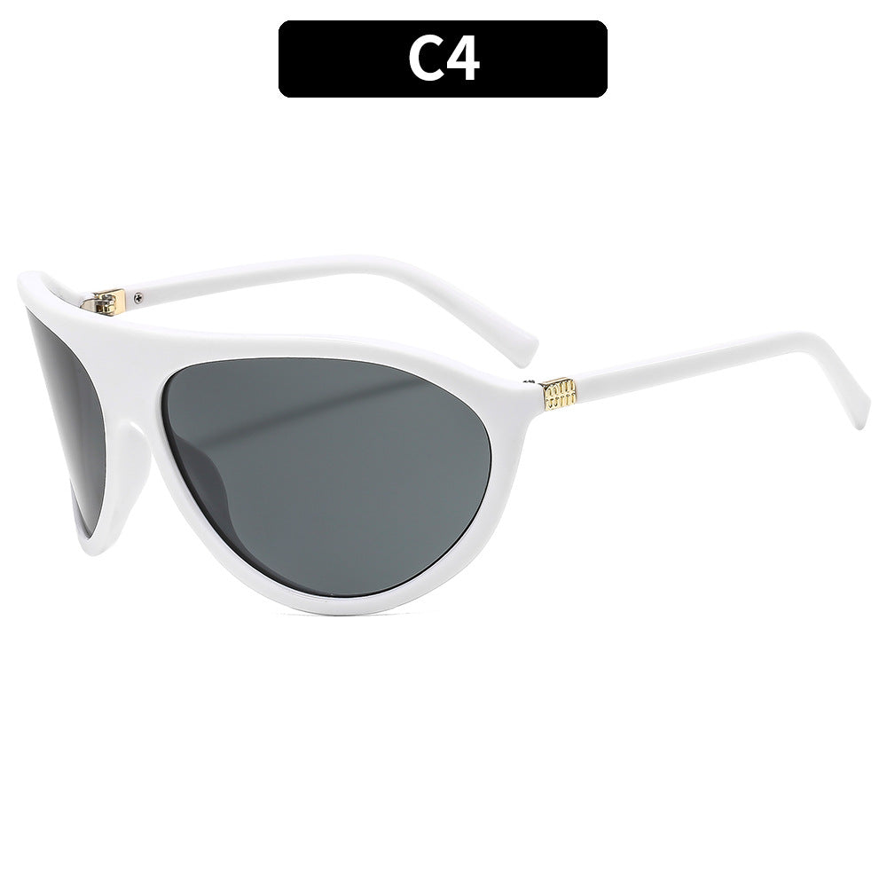 Trendy Women's Oversized Sunglasses Stylish Cat-Eye UV400 Protection