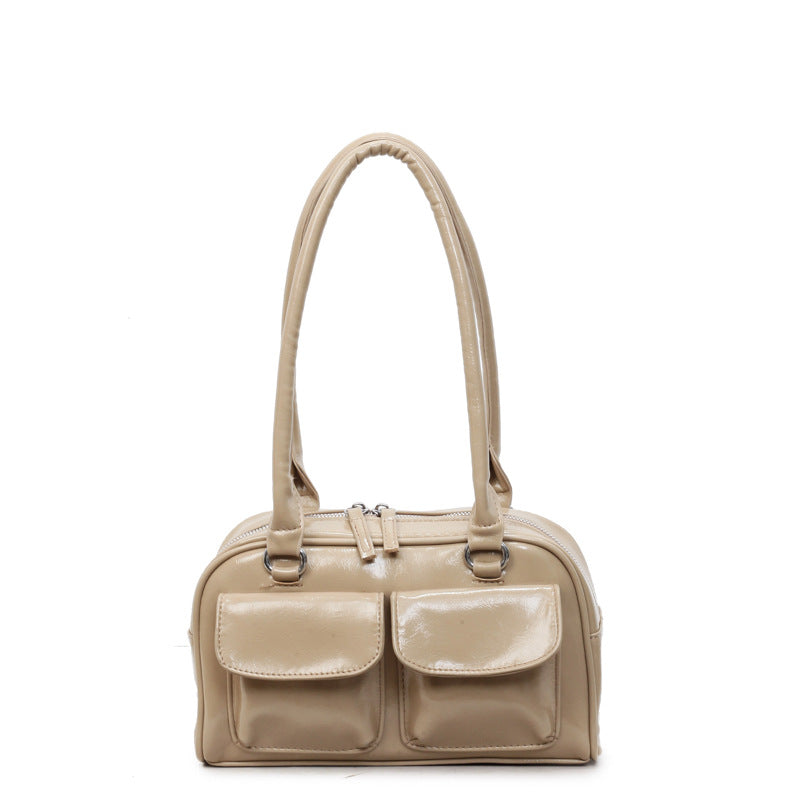 Trendy Color Block Shoulder Bag Spacious Tote for Women