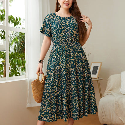 Floral Print Chiffon Maxi Dress Casual Chic