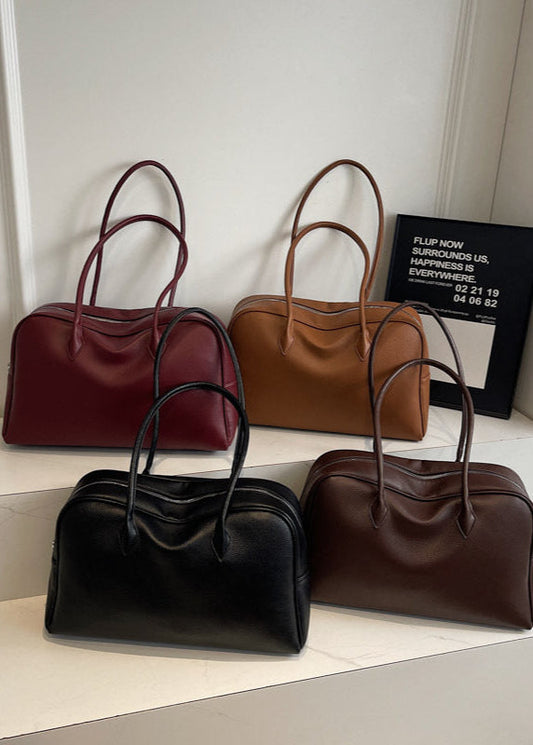 Structured Shoulder Bag Premium PU Leather