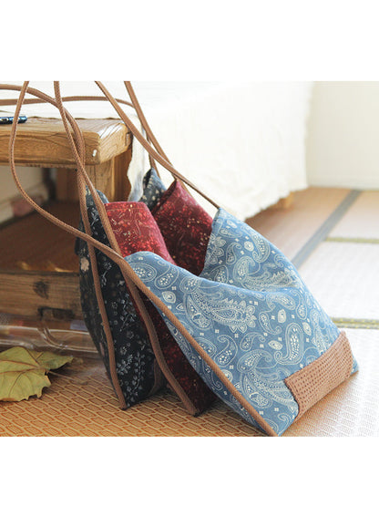 Cloth Bag Ethnic Style Women'S Bag Commuting One-Shoulder Canvas Bag Vintage Chinese Style Cloth Bag Bag Woman