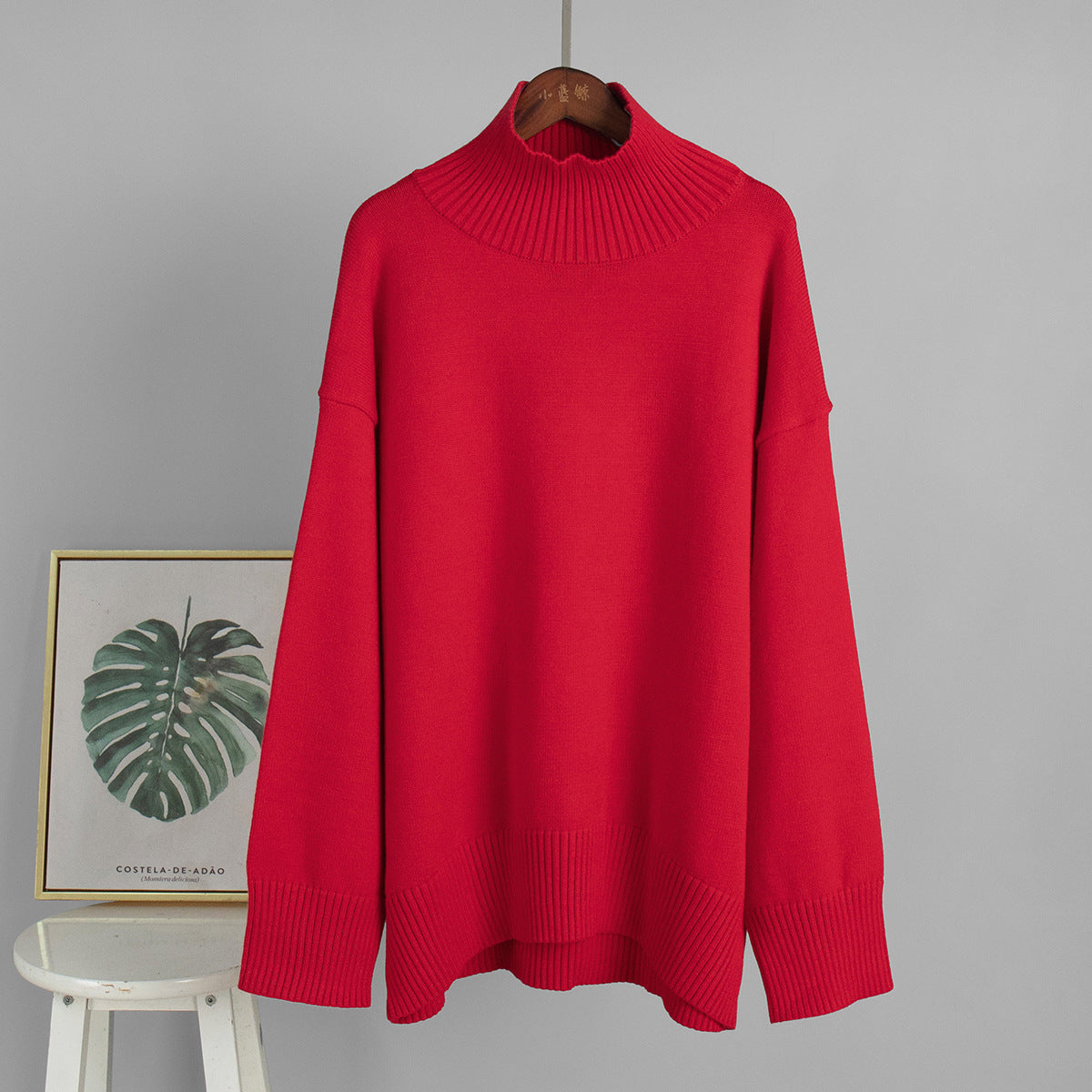 Stylish Turtleneck Knitted Sweater for Women
