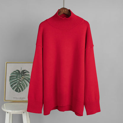 Stylish Turtleneck Knitted Sweater for Women