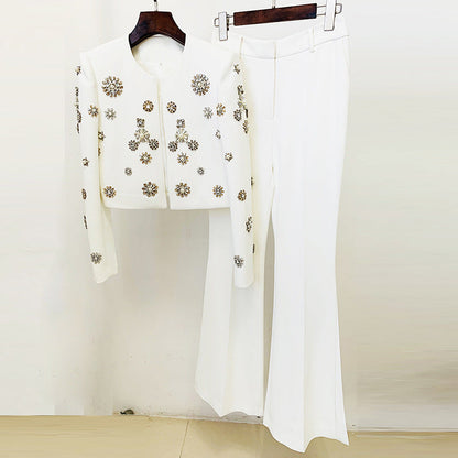 Short Jacket & Flared Pants Set