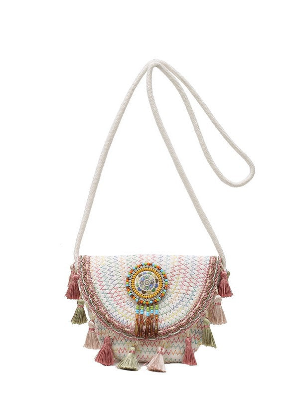 Casual Woven Shell Bag Trendy Beach Bag for Women
