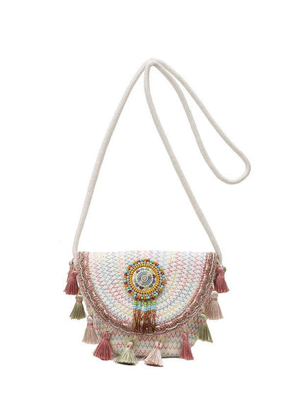 Casual Woven Shell Bag Trendy Beach Bag for Women