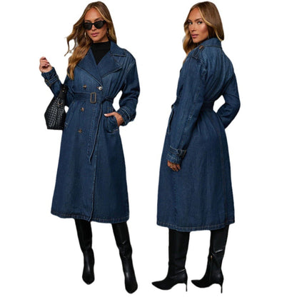 Trendy Casual Oversized Denim Coat for Women