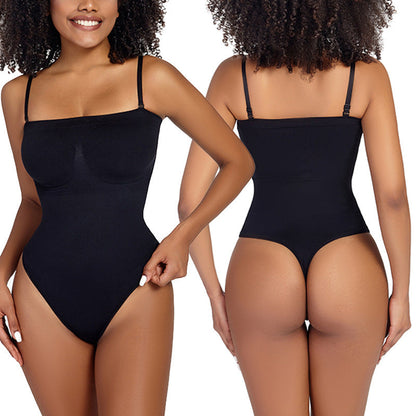 High-Waisted Shaping Bodysuit With Thong And Boyshort Options