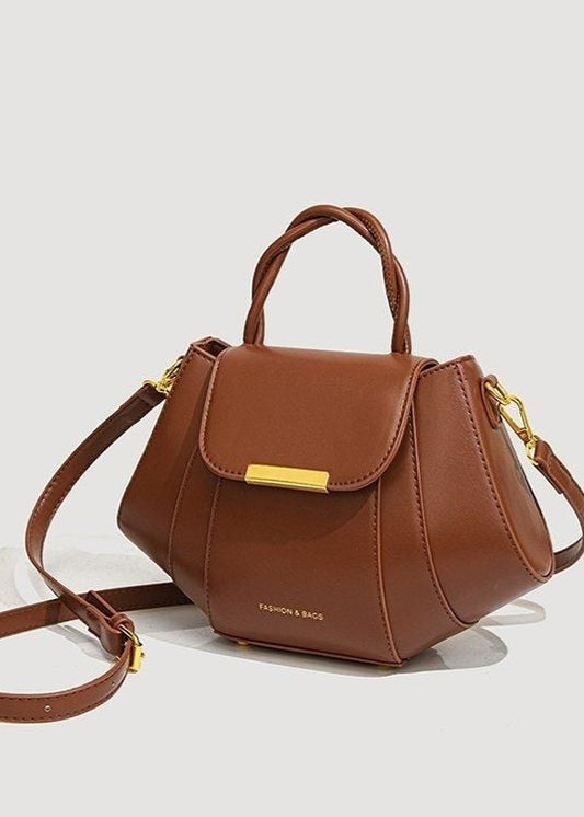 Mini Bag PU Leather Structured Mocha Style